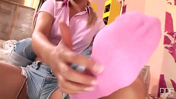 Enjoy this hard lesbian foot sex