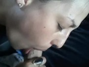 Risky Public Blowjob ends in cum swallow - Belu Bunny