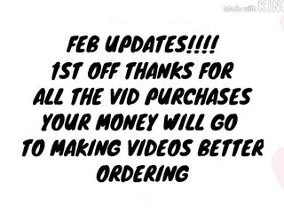 UPDATE EPISODES FOR FEB AND GREATER QUANTITY INFO THANK SEE FULL VID PLEASE