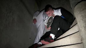 scally boys in jogign and sneakers fuck in domination