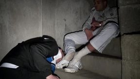 scally boys in jogign and sneakers fuck in domination