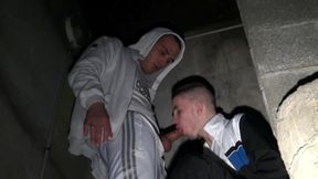 scally boys in jogign and sneakers fuck in domination