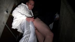 scally boys in jogign and sneakers fuck in domination