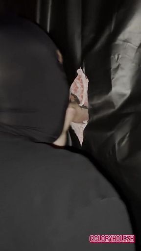 21 Years Old Horny Straight Delivery Guy Takes Break for His First Gloryhole Blowjob