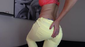 Neon Jeans Tease & Ass Worship