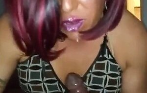 Redhead Crossdresser Sucks BBC for Cum