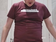 Uncut hairy cocked Daddy attempts to Helicopter. Mastubates and eat his cum!