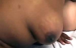 Black busty tranny filling guy