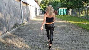 Mature Woman in Tight Black Leggins