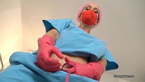 Pink rubber gloves therapy
