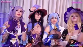 Genshin Orgy Party By Octokuro, Purple Bitch, Leah Meow And