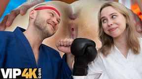 Watch Kimono Kink couple's doggy style, blowjob, and pussy riding with small tits Alice Murkovski and Toni Billl