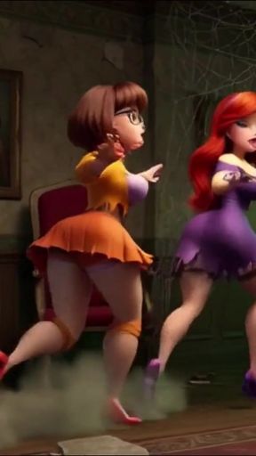 Velma and Daphne Become Fully Nude in Haunted Mansion Ghost Mystery as Their Clothes Tear During Investigation   Clip 1