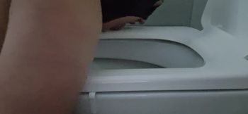Cleaning the toilet