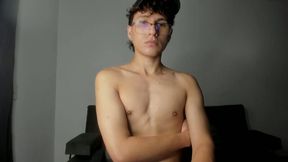 A Skinny Boy Jerking Off His Hot Cock