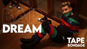 Bad Dream - Tonny in Tape Bondage (1080p) - TiedMan - Gay Domination - BDSM - Gay Bondage - Tape - Smell Sneakers