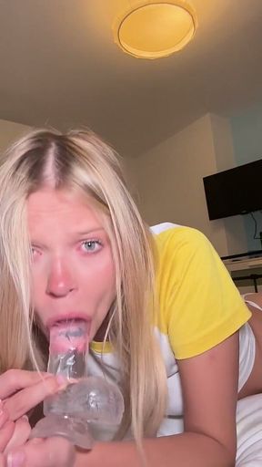 I Tried to Be Quiet Riding This Dildo... I Failed