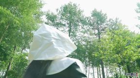 Dutch Teenie Nun Dogging Bukkake Splash - Outdoor Cum Bath