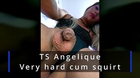 ts angelique - black lingeries and a hard cum squirt