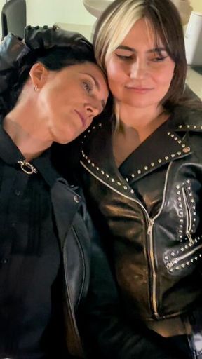 At home in leather. A leather fetish scene with Kitty Du Jour and Mistress Tahlia.