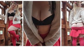 Sissy Gets Caught in Bukkake By Mistress