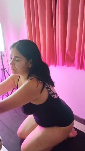 Epic moment from "Your yoga instructor is an older lady, she gives you classes but you just want to fuck her"