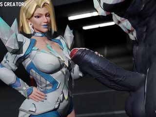 Venom&#039;s mega cock is stuck in the pussy of Marvel&#039;s sluttiest milf (Bewyx animation) - Jazziuu