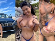 naughty brunette had sex in the abandoned kiosk by the sea - Drii Cordeiro