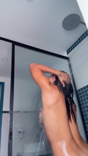 Sex girl dancing in the shower