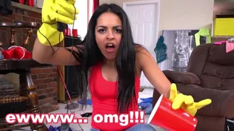 Sexy brunette Vienna Black accepts maid proposal and gives pov blowjob