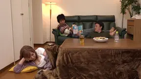 Desiring Gyaru Tries Prank But Ends Up Writhing Silently Underneath Kotatsu Heat