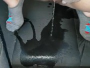 Steamy Car Piss - Got My Socks All Messy Too!