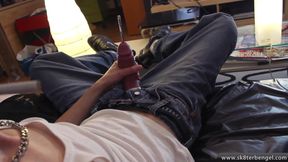 Sounding, Smoking and Big Dildo in Ass