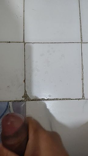 MALE MASTURBATION IN BATHROOM WHILE WATHING PORN