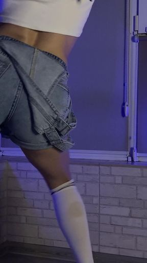Sexy White Knee-socks Cam 3