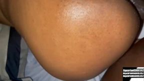 Amateur ebony babe gets black cock in her wet and creamy kitty
