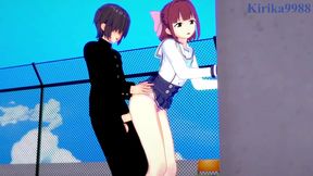 Cute Outfitted Teen Suzu Ninomiya Rides Dick for Intense 3D Hentai Creampie