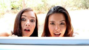 Sweet Danica Dillon and Ashli Orion - doggystyle scene - Brazzers Exxtra