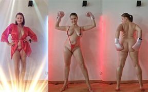 Boxing Champion Roleplay - Oiled Body, Gloves & Teasing Part 2