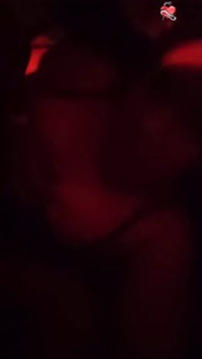 Rich sex in the red room of a club