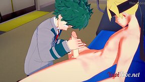 Hot Yaoi Anime: Deku & Boruto`s Uncensored Embrace!