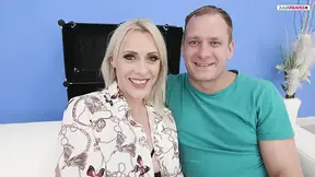 Blonde bitch fucks in front of her friend's eyes