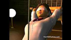 Petite 3D Beauty Tied Up Tight for Fiery Rope Adventure in Hot Hentai Fun