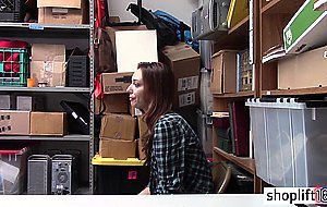 Sexy teen caught by a big cock cop and banged hard