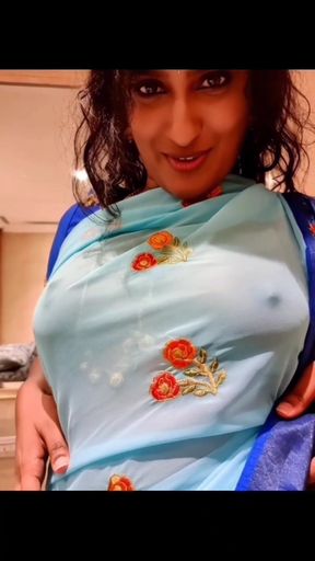 First Time Renu's Exotic Hot Looks & Seductive Tease - Desi Tamil MILF Fire! Renuraj