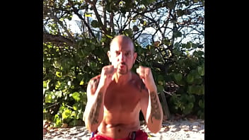 BEACH WORKOUT SHADOW BOXING MAXXX LOADZ THE SUPER FIT PORNSTAR