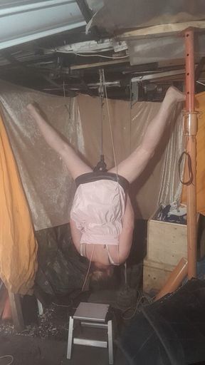 Stephanie in rubber skirt and corset