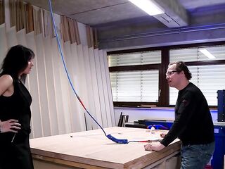 Lascivious large butt brunette hair gets anally banged from her fucker