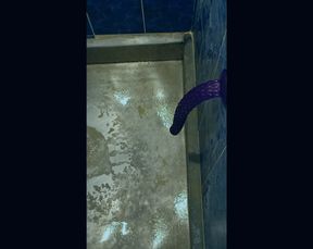 Back in the shower, playing with my anus again...