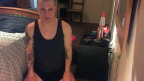 Landon Rexx Strokes His Cock in the Show